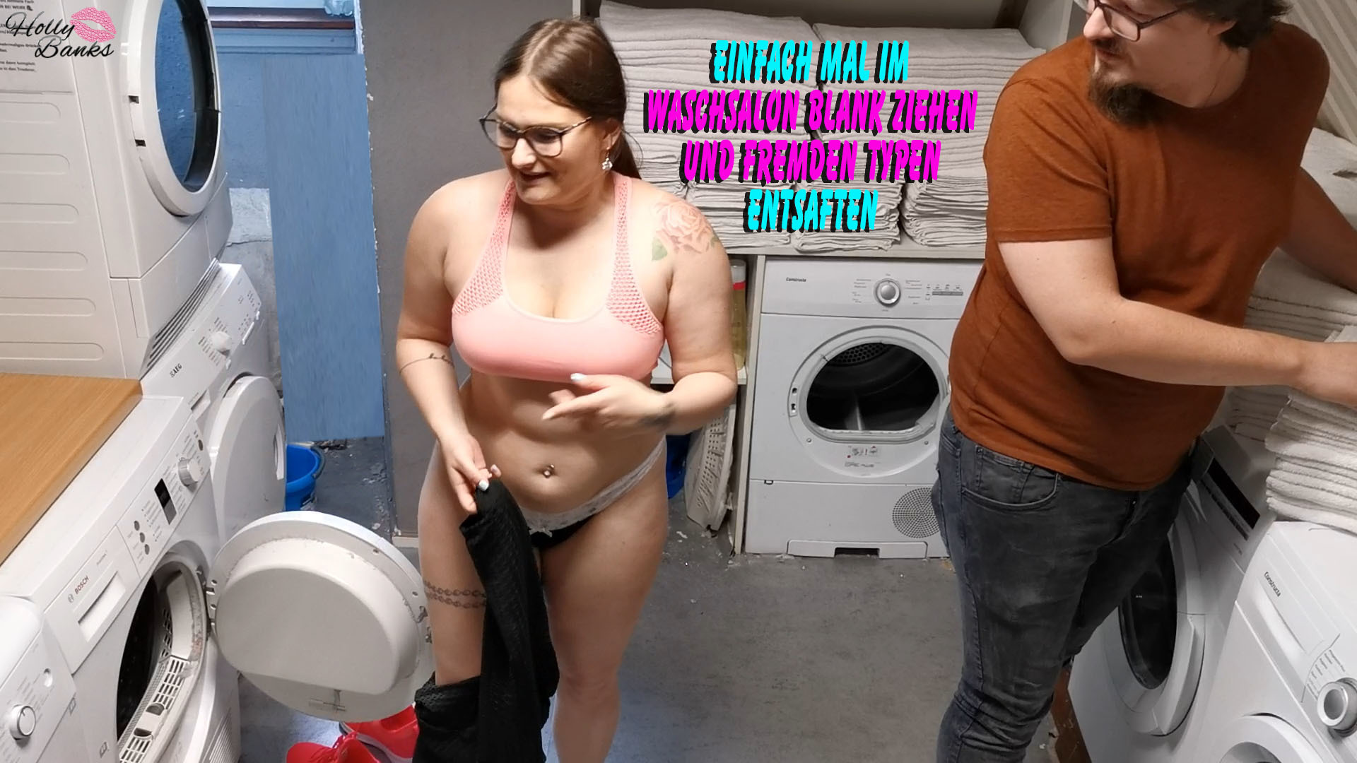 Blowjob in the laundromat