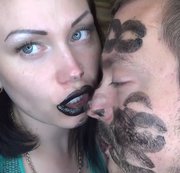 RUSSIANBEAUTY: Covering Alex with black shiny lipstick kisses all over his face! Download