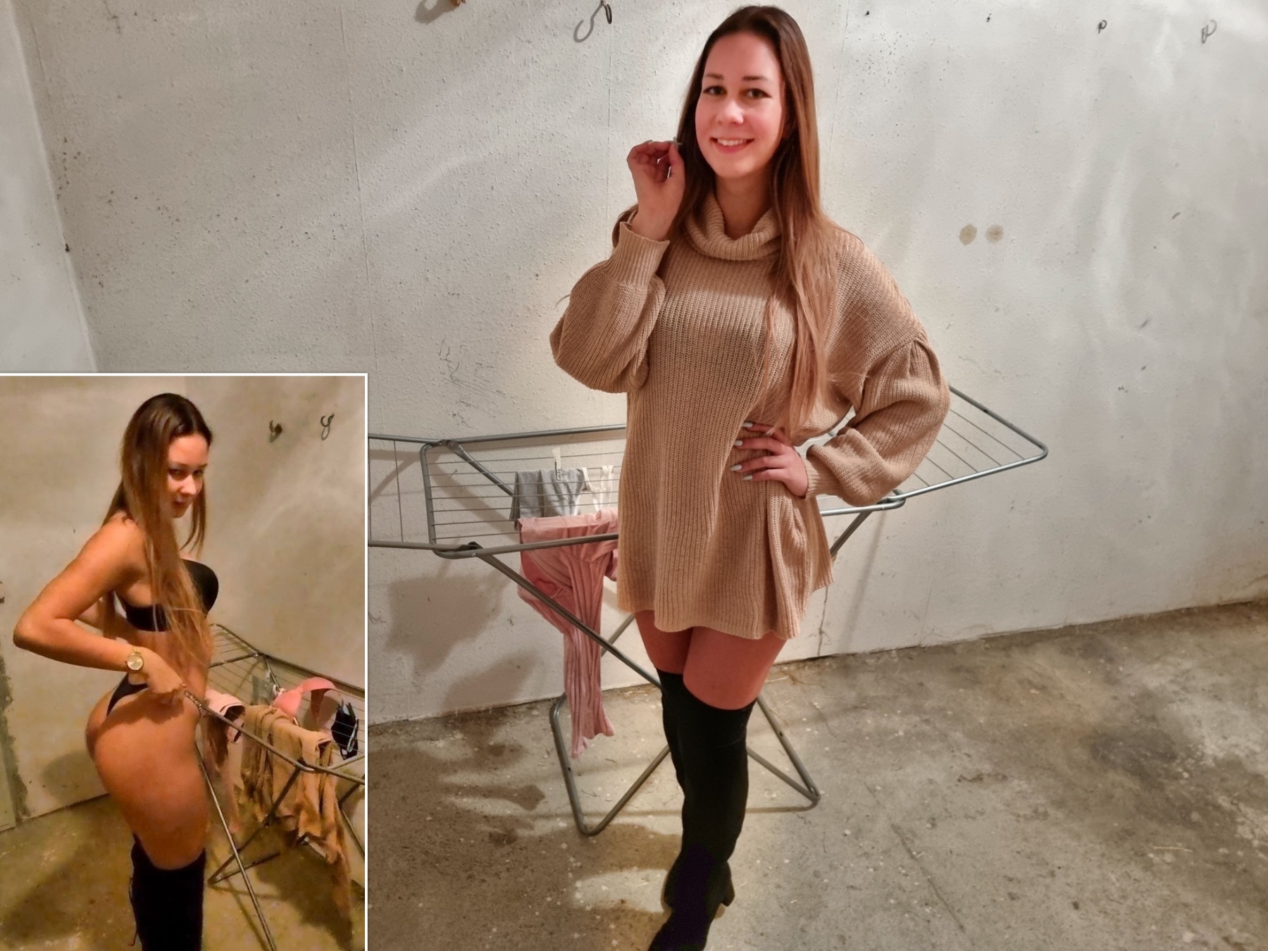 Neighbor's daughter delivered in the basement! I like to serve as willing fuck meat!