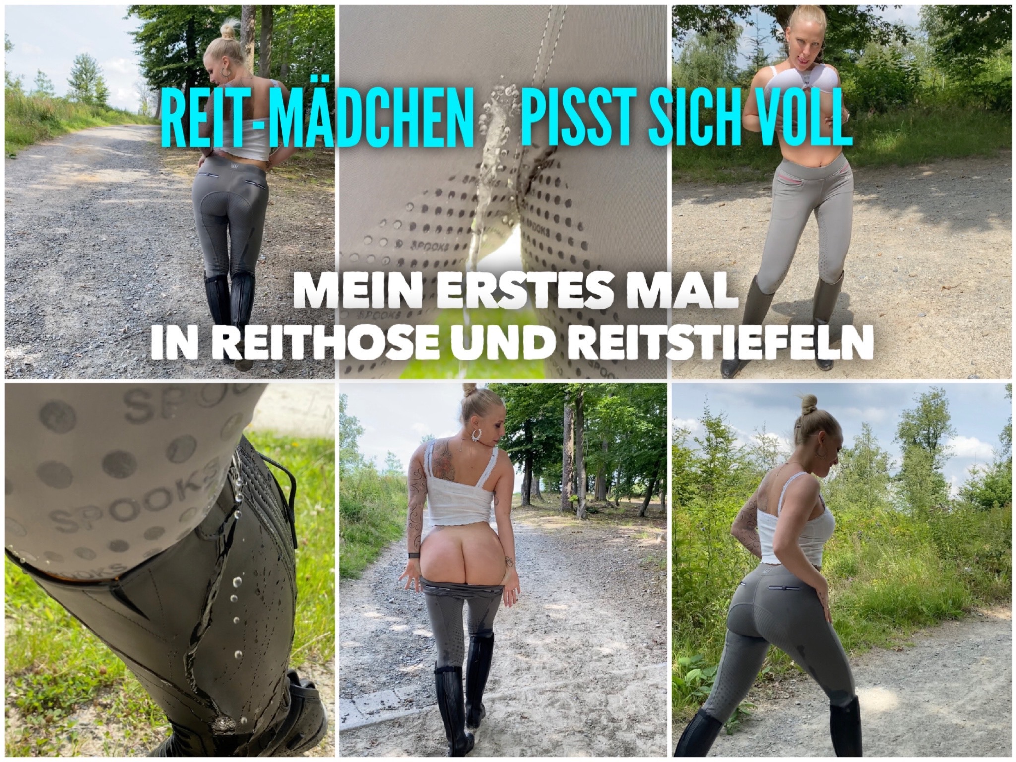 Fetish piss | My first time in riding boots and breeches