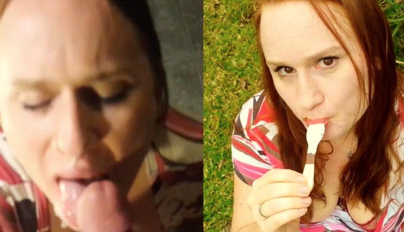 on style tail - eating ice cream as blow