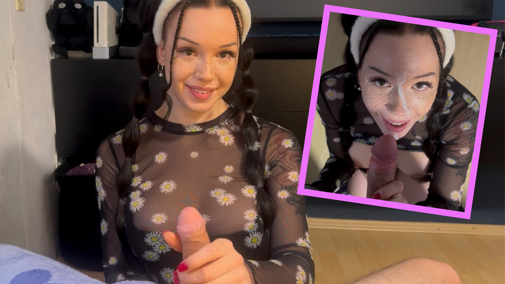 What if my family finds out? My first BLOWJOB on camera!!