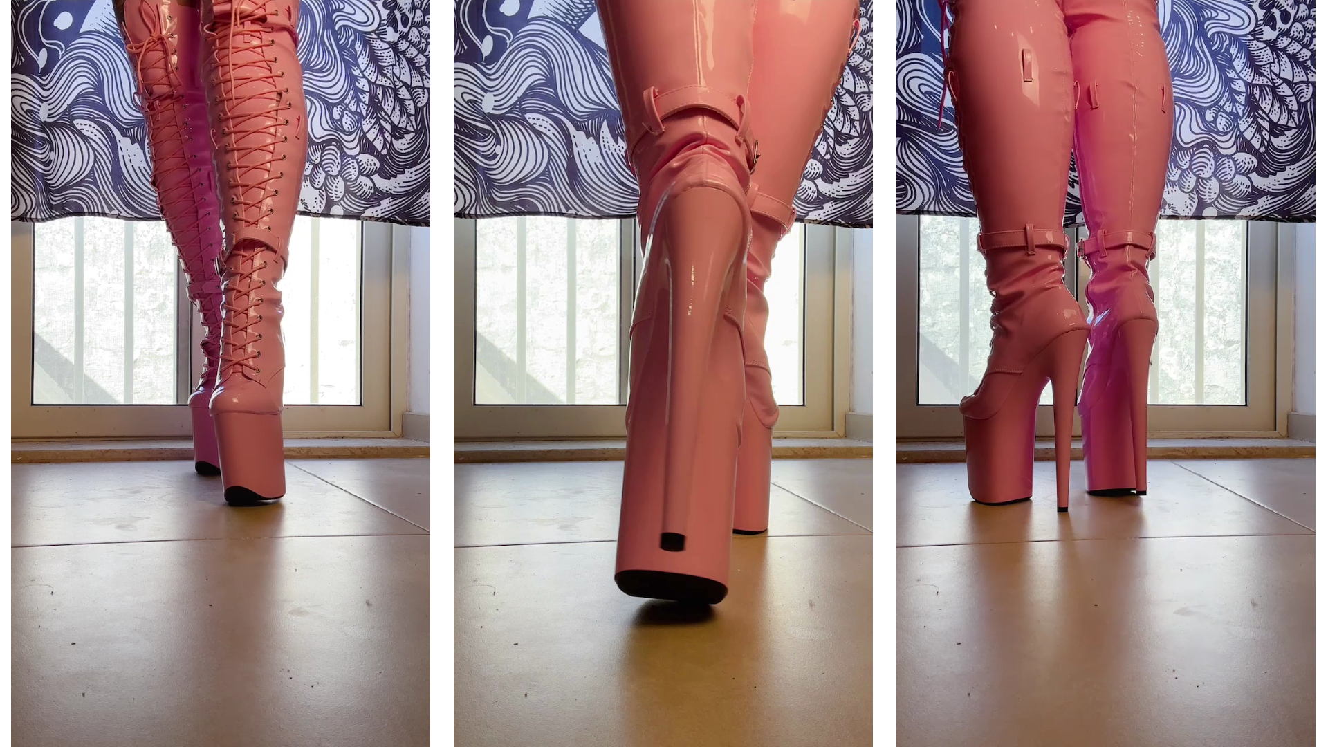 worship my pink high knee boots
