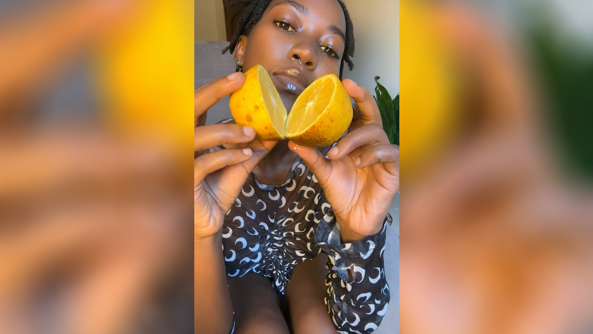 Ebony Honey's Sexy, Sour And Dirty Lemon Cum Fantasy