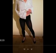 PALINA_SWEET: weiße Bluse schwarze Leggings und Pumps Download