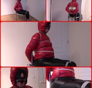 BONDAGEANGEL: Meine Amateur Bondage, 16. September 2017: Rote glänzende Jacke Download