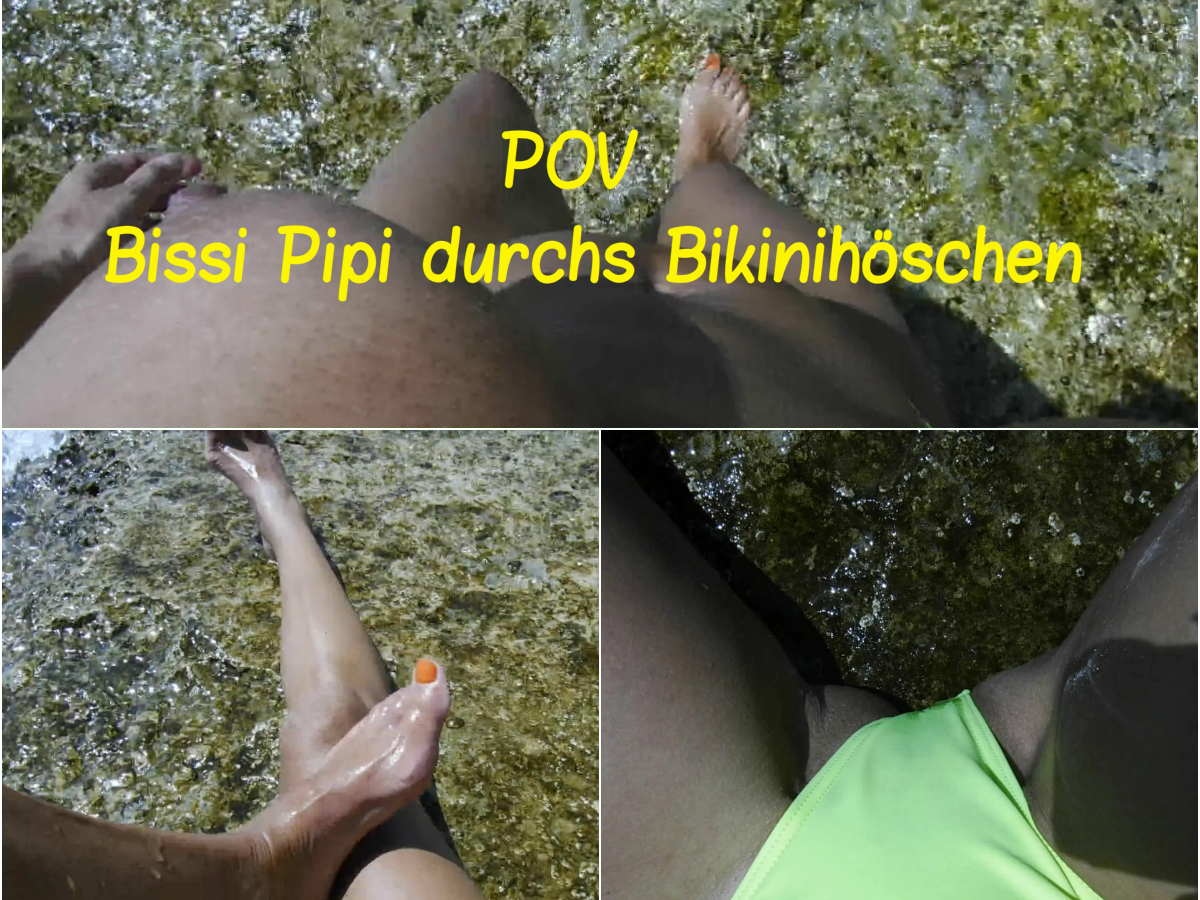 POV: Bissi pee through the bikini crotch