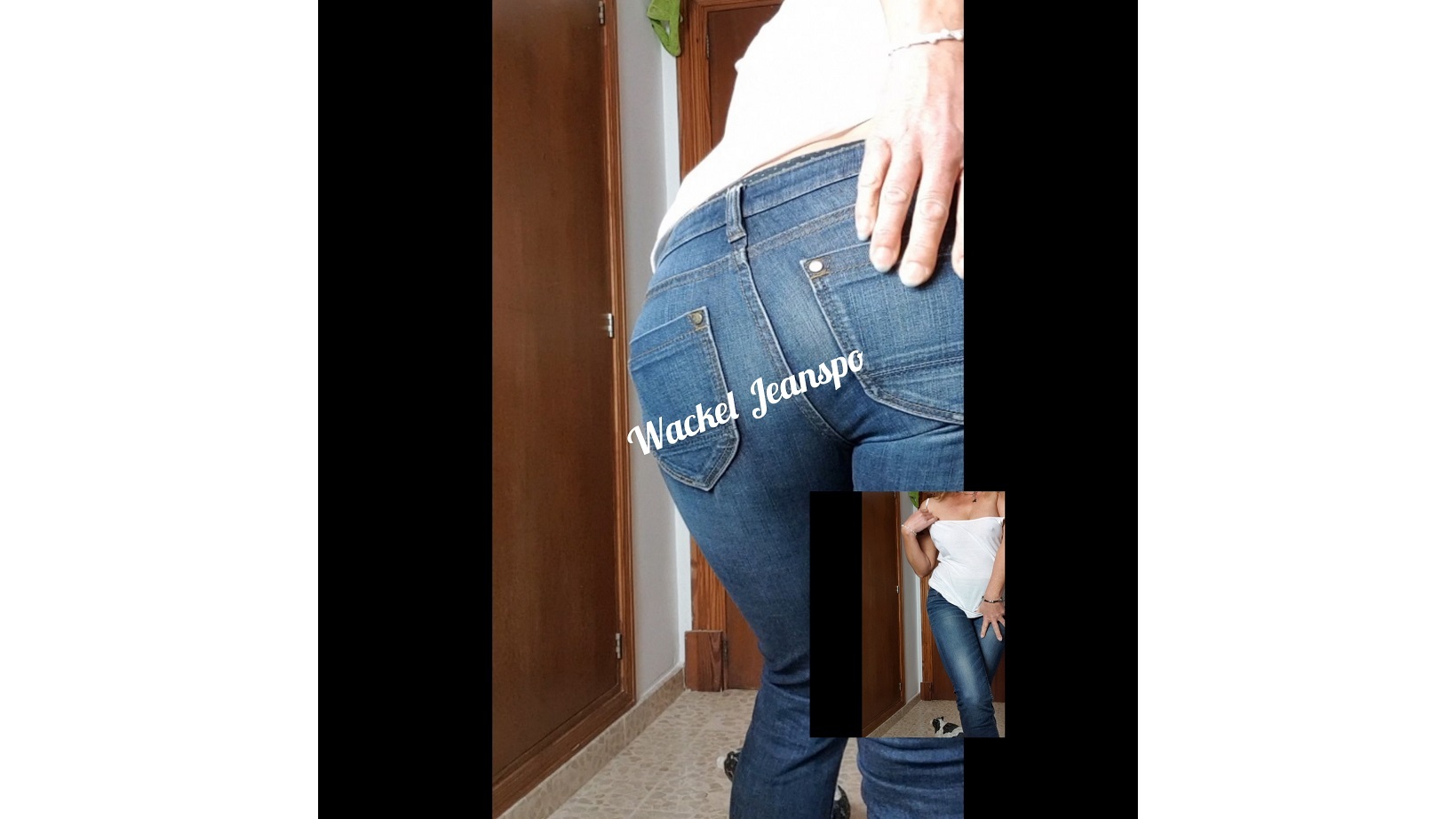 Wiggling jeans butt