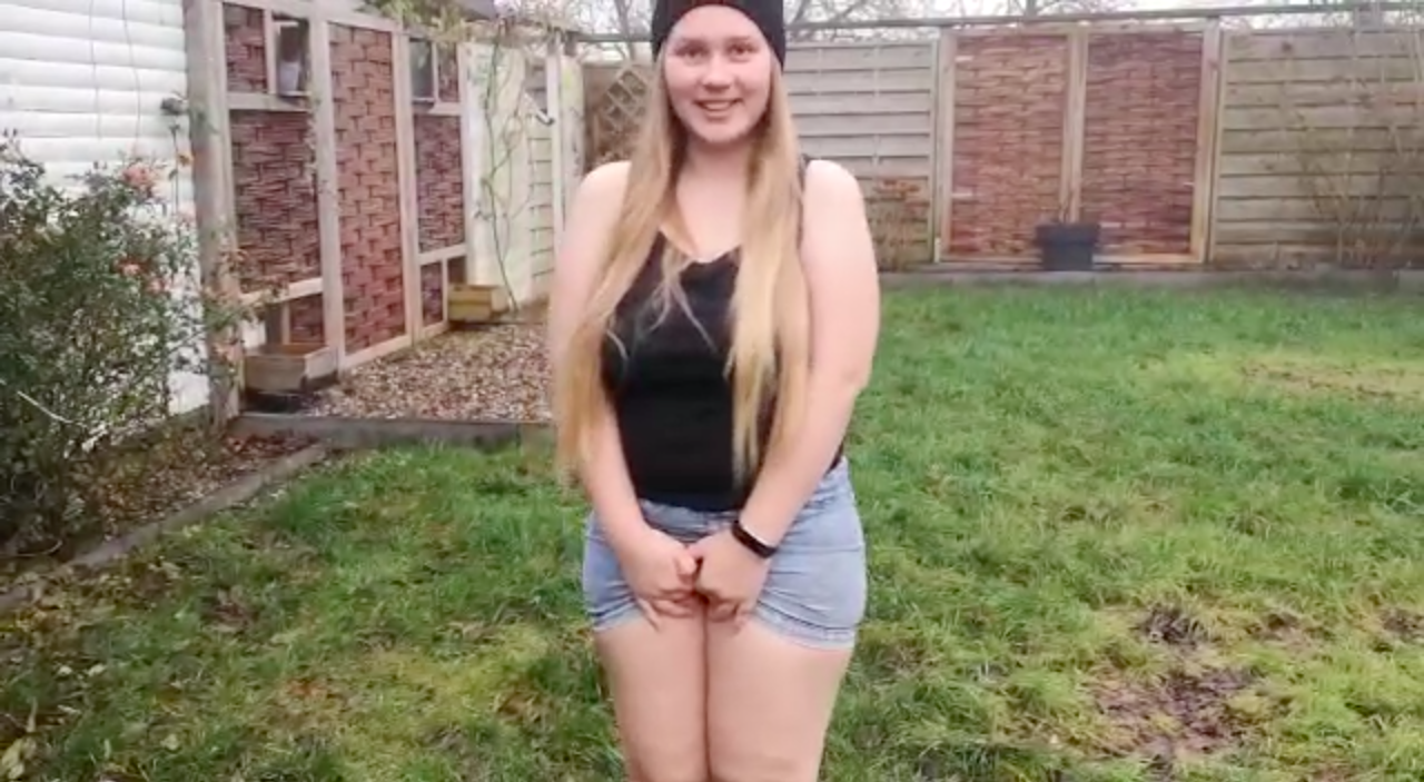 MY FIRST PIPI VIDEO! Toilet occupied - I can not stand it anymore!