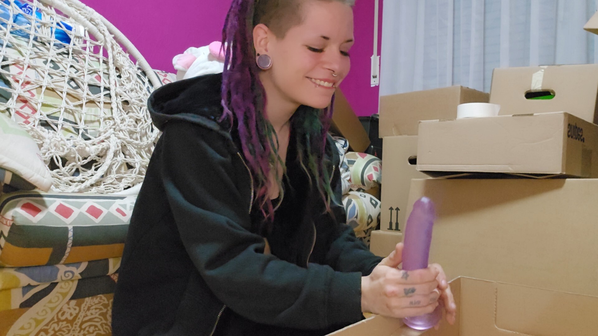 FIRST TIME with XL dildo I just could NOT stop! It's not ONLY for the mouth, is it?