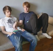 Seducing young skate guy to give me footjob Amateur Gay Video