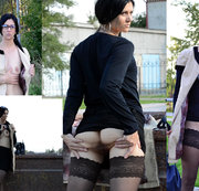KRISTINASLUT: Russische Schlampe Christina zeigt ihre Brüste in einem öffentlichen Park und masturbiert ihre Musch Download