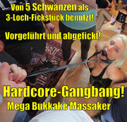 DAYNIA: Hardcore Gangbang! Von 5 Schwänzen als 3Loch-Fickstück benutzt! MEGA BUKKAKE! Download