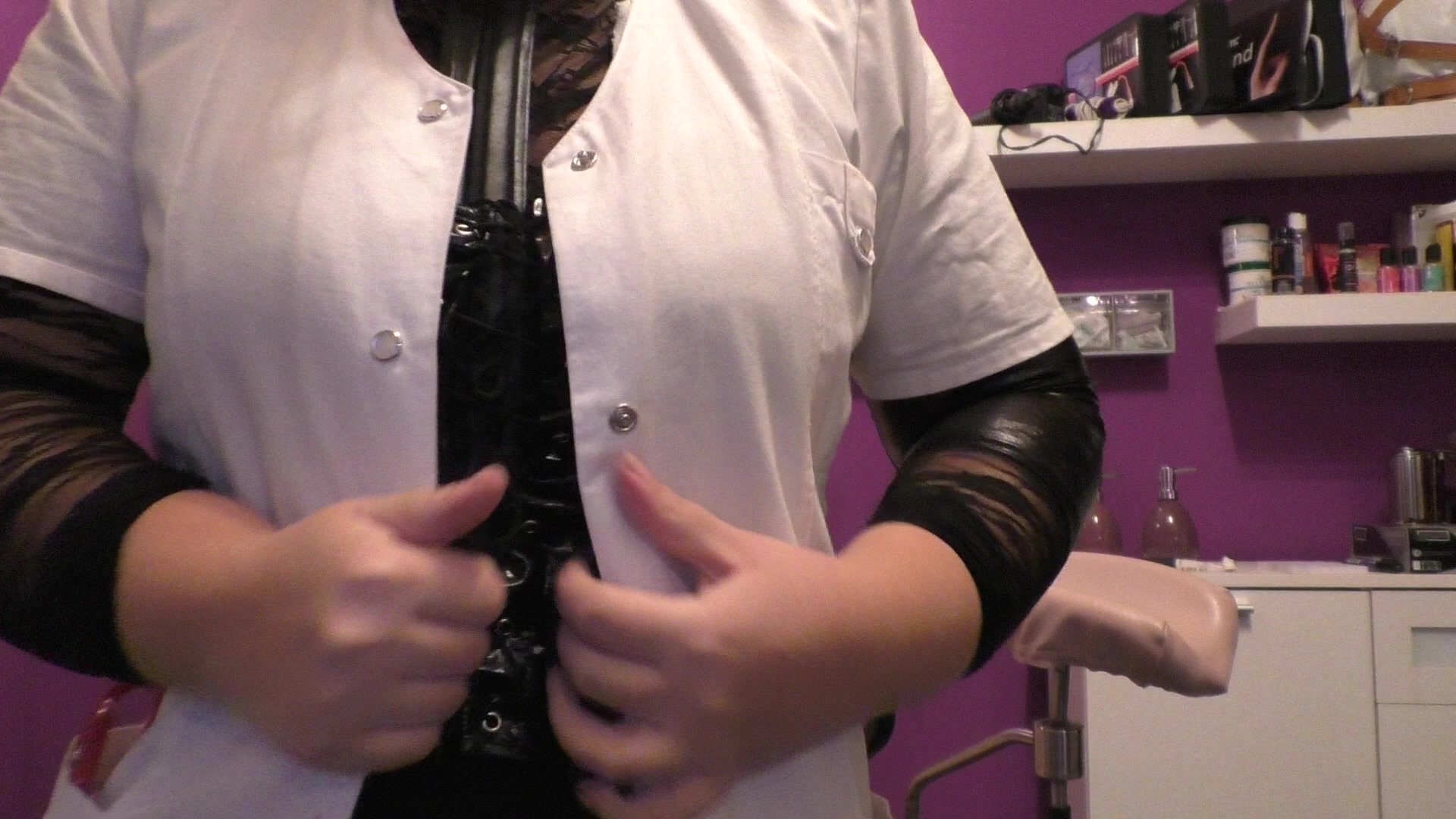 Outtake: put on a doctor's coat