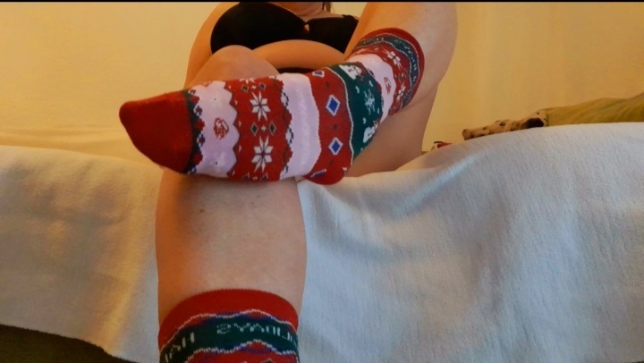 Snuggle and Christmas socks