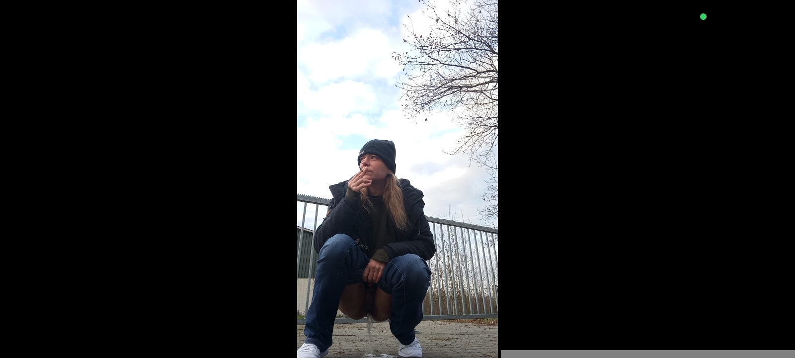 I almost got caught peeing and smoking in public. What a puddle!