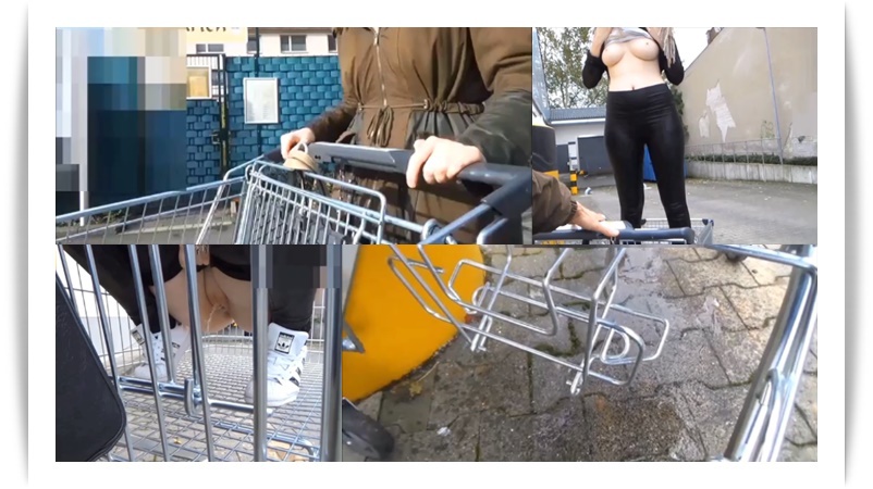 DREIST !!! Teeny pisses in your shopping cart