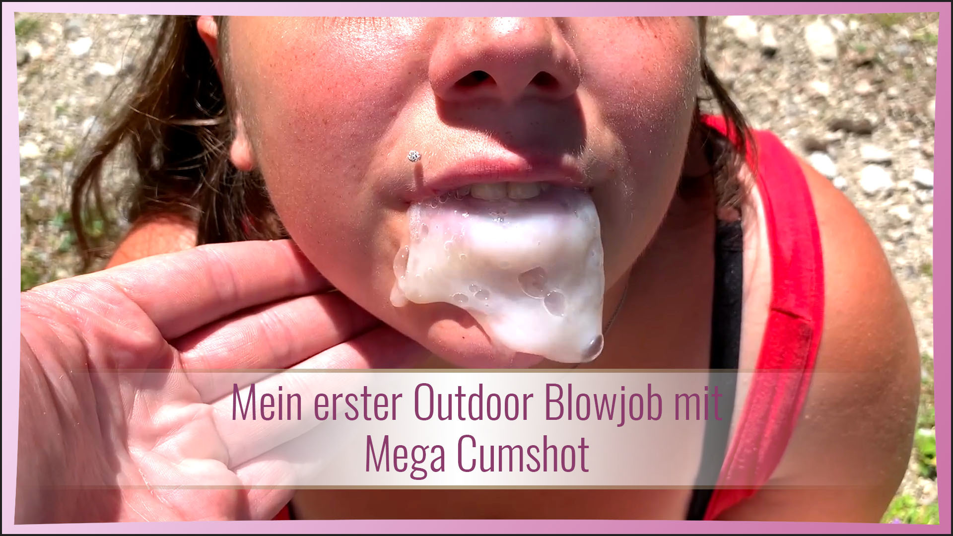 My first outdoor blowjob + mega cumshot