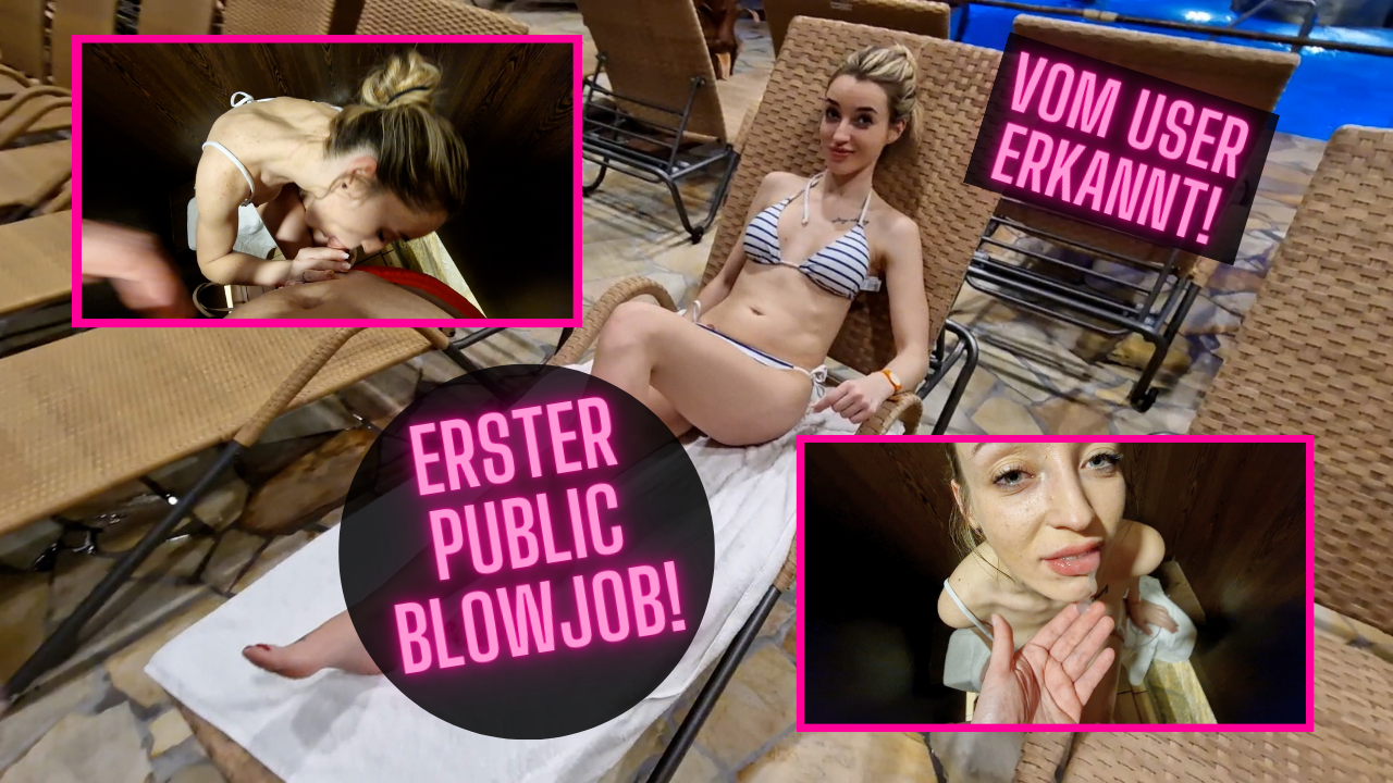 My first public blowjob in the swimming pool