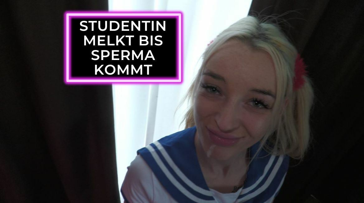 Student milks until cum comes