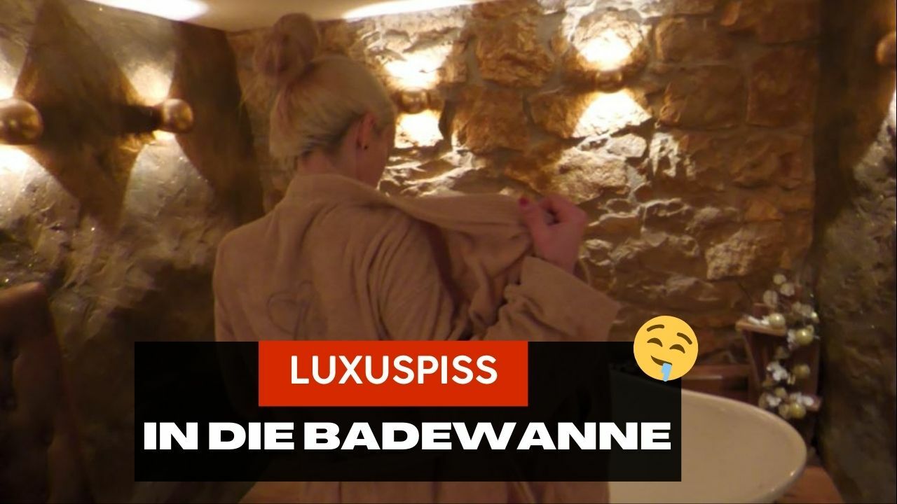 Luxury piss in the bathtub