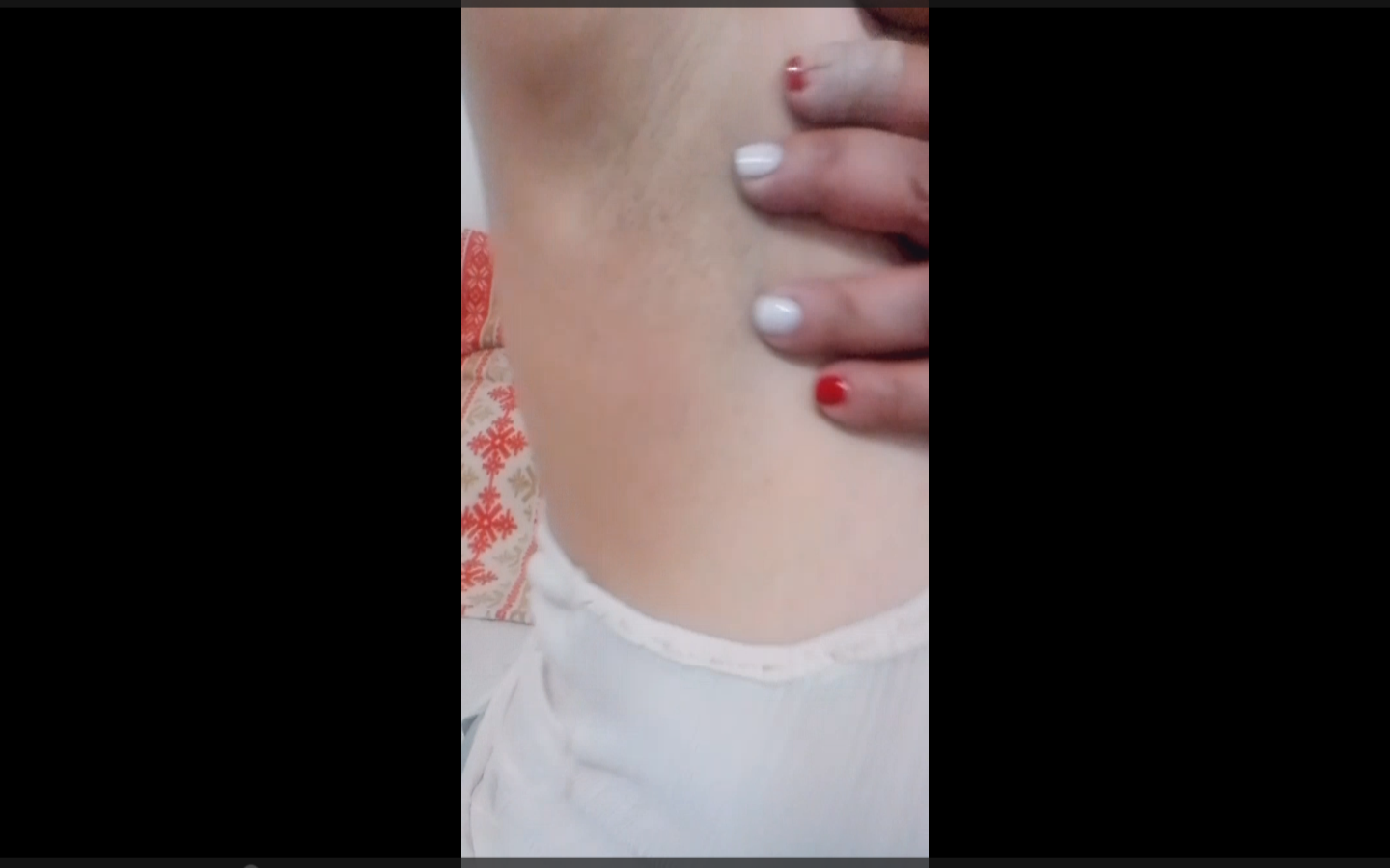 armpits out of the shower