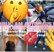 DEVIL-SOPHIE: Public Autohaus in vollgepisster Jeans an die neuen Autos gerieben & Mund und Arsch bepissen lassen Download