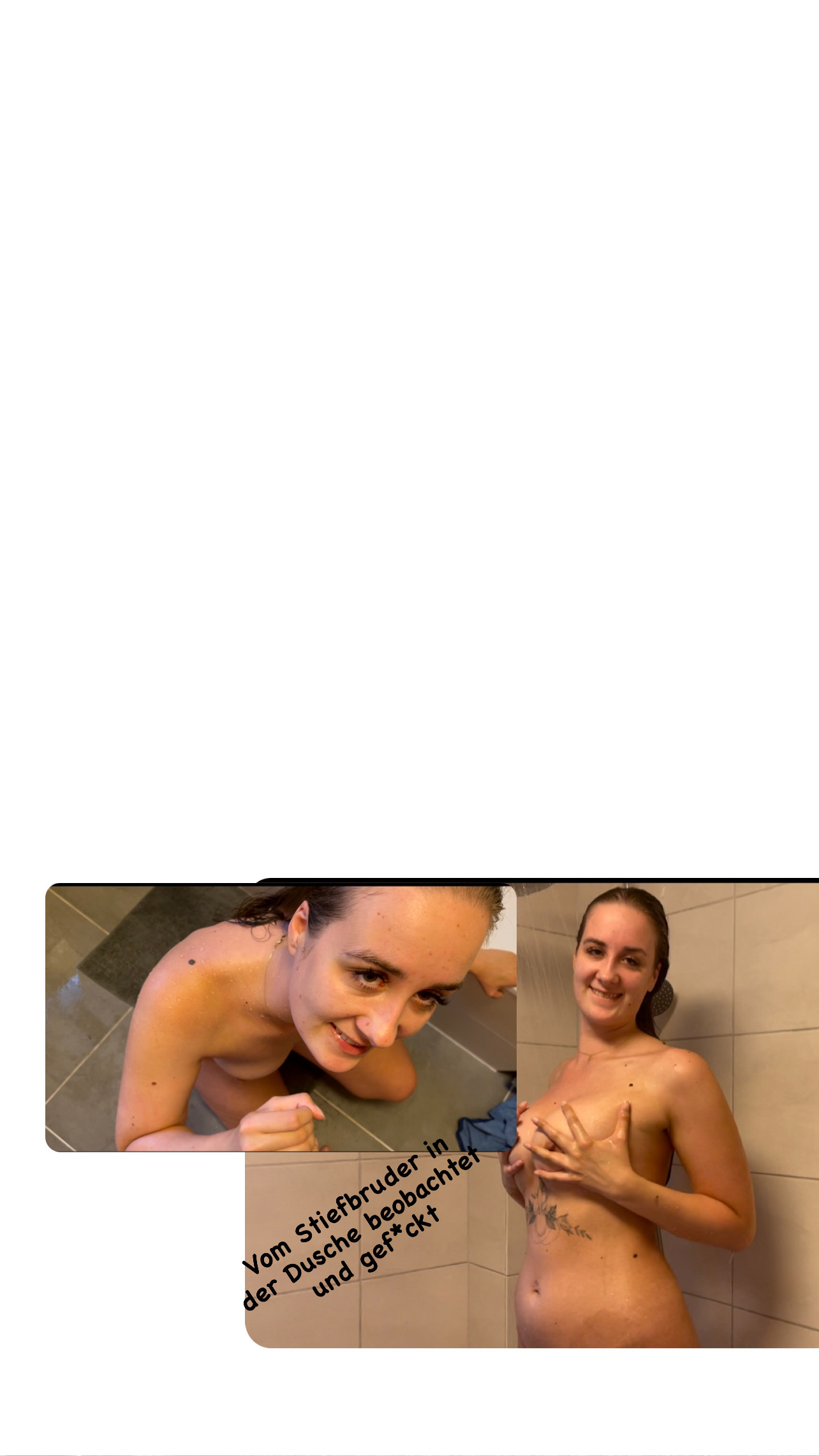 Watched and fucked by stepbrother while showering
