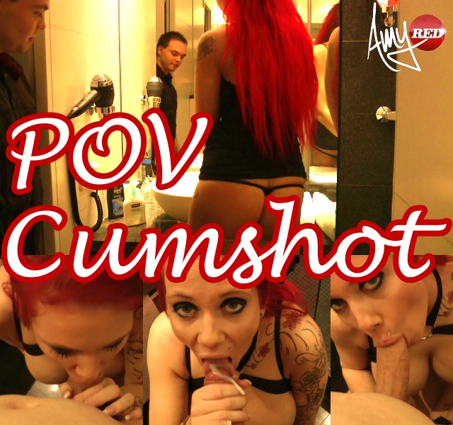 POV cumshot in the bathroom