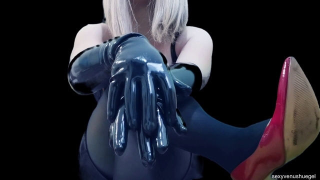 Lick my latex middle finger