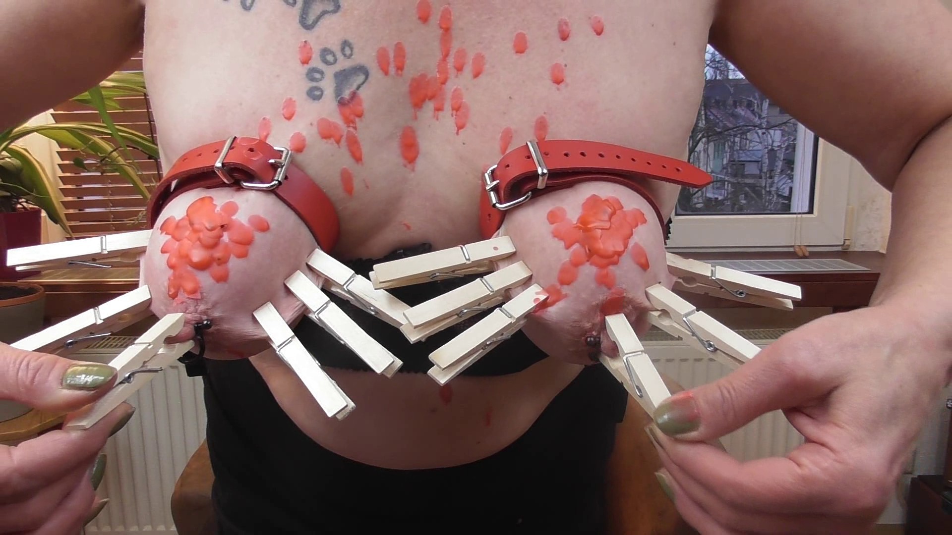 Milf's tit torture...